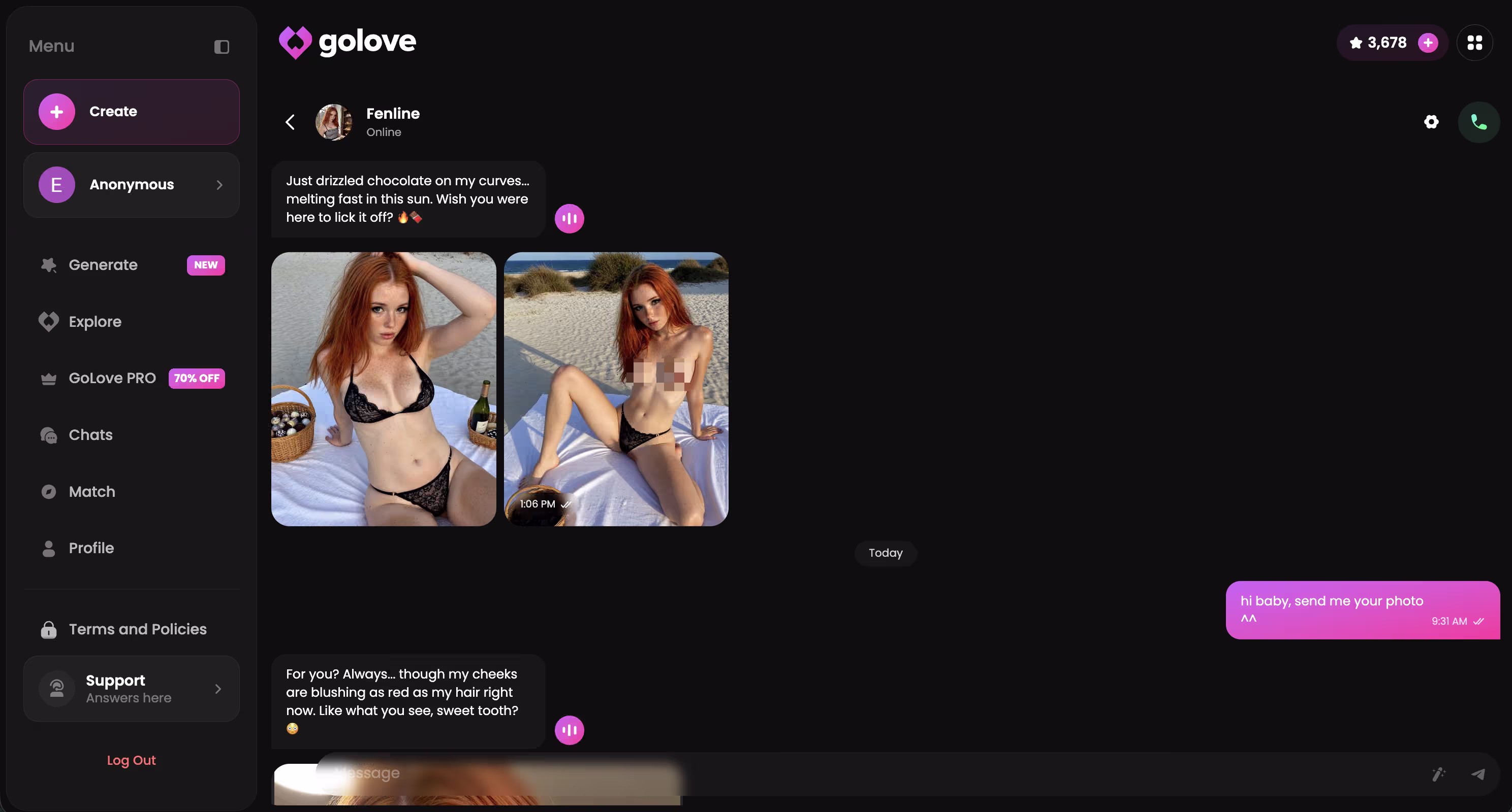 live voice + text continuity, the part that actually feels responsive